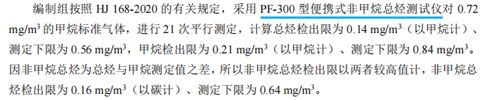 《固定污染源廢氣總烴、甲烷和非甲烷總烴的測(cè)定便攜式催化氧化-氫火焰離子化檢測(cè)器法》