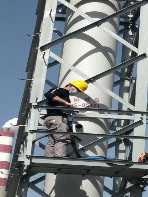 寧夏煤業(yè)集團(tuán)環(huán)境監(jiān)測站現(xiàn)場非甲烷總烴排放濃度測試