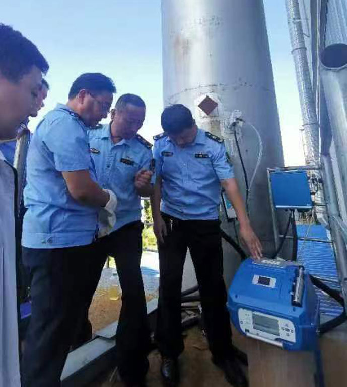 安徽某知名重工有限公司非甲烷總烴現(xiàn)場(chǎng)測(cè)試